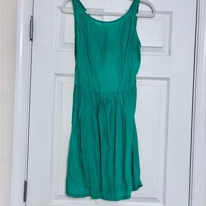 Emerald green bow back spring/ summer dress